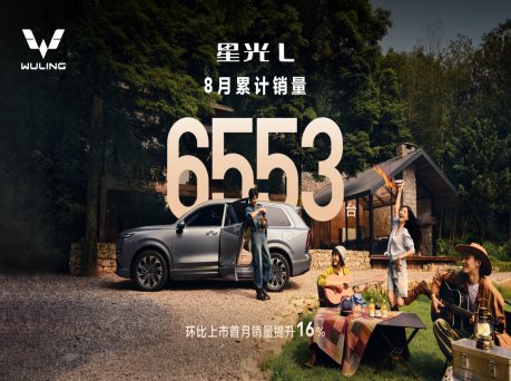 星光L 8月销量6553台，环比提升16%，十万级